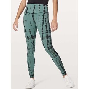 Lululemon Wunder Under HR Tight Shibori Luxtreme 28" Vert Shibori Mystic Green 8